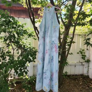 Ted Baker London Light Blue Floral Maxi Dress
